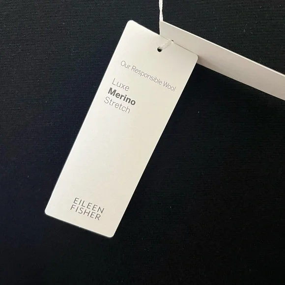 Eileen Fisher black stretch wool dress or long top - Picture 4 of 6